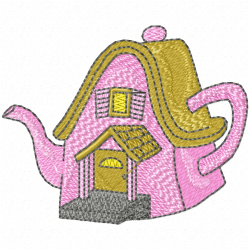 Teapots Embroidery Design 7 Teapots Embroidery Design 7